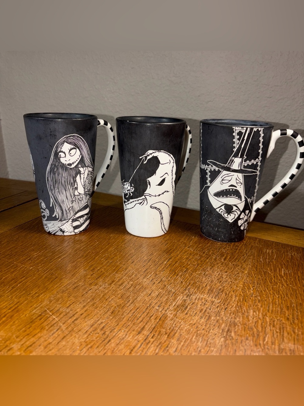 Disney Nightmare Before Christmas Black & White Character Mug Set - Set of 3